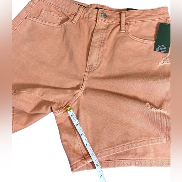 Wild Fable Highest Rise Bermuda Jean Shorts Orange denim Size 10/30 (NWT) - Picture 14 of 16